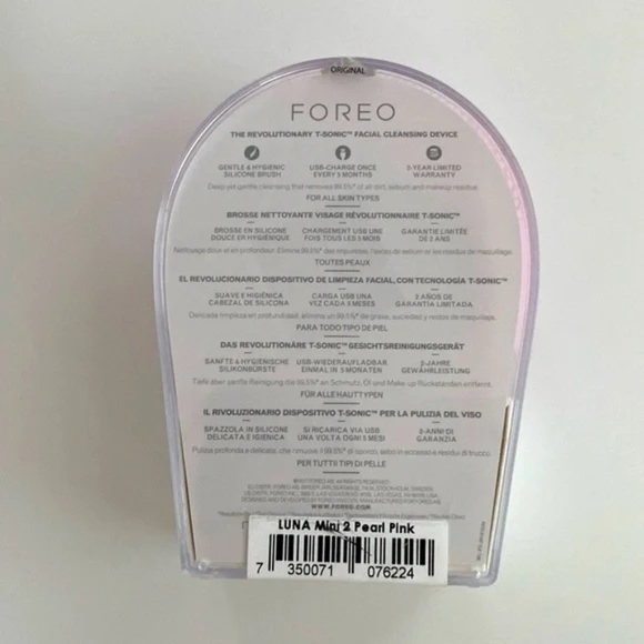 FOREO LUNA Mini 2 Pearl Pink Brand New & Sealed NWT $139 - Picture 2 of 3